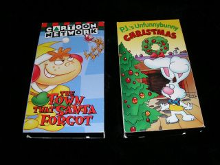 CHRISTMAS VHS LOT 2 THE TOWN THAT SANTA FORGOT & PJS UNFUNNYBUNNY 