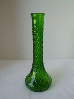 EMERALD GREEN HOOSIER PRESSED GLASS 9 BUD VASE 4092