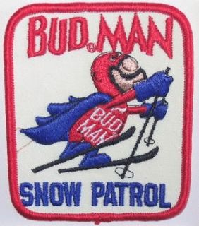 BUDWEISER BUDMAN SNOW PATROL OLYMPIC SKIING BEER BREWERY LAGER 