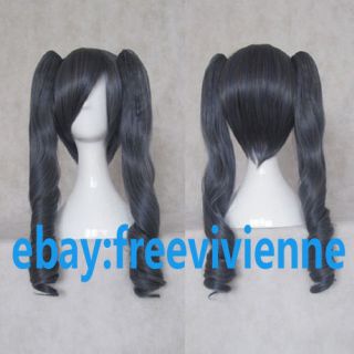 Black Butler Ciel Phantomhive Black Gray mixed color Long Cosplay wig+ 