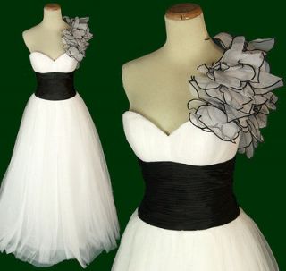 JOVANI 71635 White / Black $500 Prom Evening Wedding Gown   BRAND NEW 