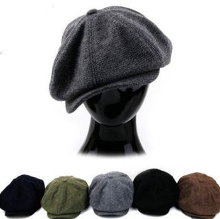NEWSBOY CABBIE GATSBY GOLF TWEED CLASSIC THICK WOVEN DRIVING GOLF HAT 