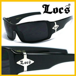 Locs Men 1 Piece lenses Sunglasses   Shiny Black   LC50