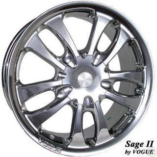 NEW CHROME VOGUE Sage II 17 in WHEELS Cadillac Lincoln