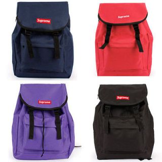   Supreme Backpack School bag Bookbag Casual Campus Black Red Navy Bag