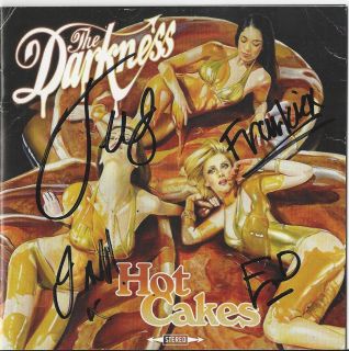 The Darkness HOT CAKES real hand SIGNED NEW full CD All 4 members