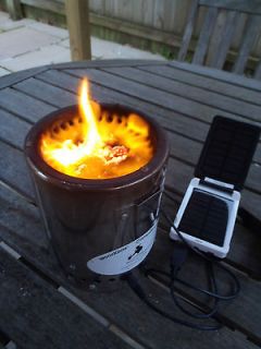   Wood gas Camp Stove LE + Solar battery charger woodgas camping burner