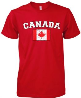 Canada Country Flag Mens T Shirt Football Hockey