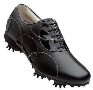 Footjoy Lopro Ladies Golf Spike Shoes Black #97092 New Retail $110