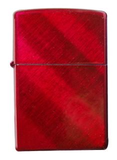   lighter 28353 ribbon diagonal weave candy apple red windproof NEW