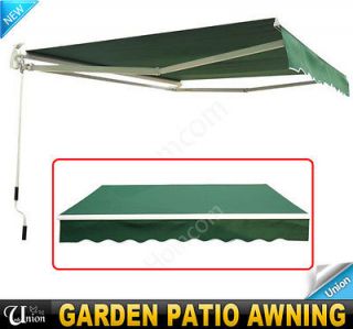   84 FT Manual Garden Patio Awning Canopy Sun Shade Retractable Shelter
