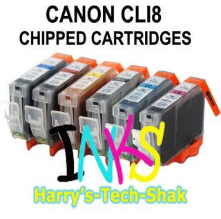 Canon CLI 8 compatible ink cartridges with CHIP for PIXMA printers