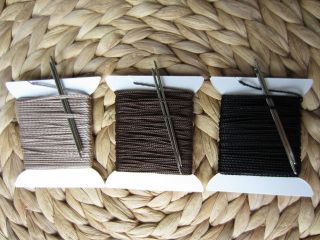 VERY STRONG 3/4mm THICK LEATHER SEWING THREAD FOR HAND STITCHING + 2 