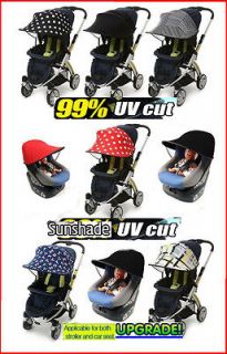 Sun shade canopy for Baby Car seat & Stroller pushchair 99% UV CUT SUN 
