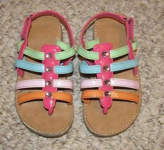 GYMBOREE POPSICLE PARTY THONG SANDALS STRAPPY RAINBOW GEM JEWEL GIRLS 