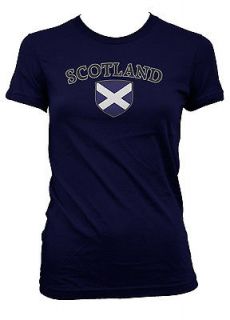   Scottish St Andrews Cross Juniors Flag Soccer Girls T shirt Football