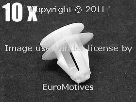 Audi a4 Front / Rear Door Panel retainer Clip White x10 clips (Fits 