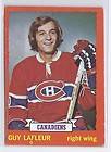 1973 74 TOPPS HOCKEY Guy Lafleur Card #72 MONTREAL CANA