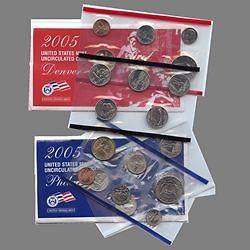 2005 P and D United States Mint Uncirculated Coin Set