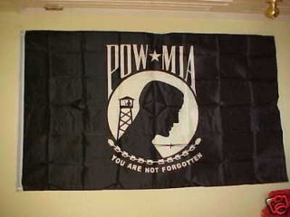 TWO 3X5 FLAGS POW+MIA YOU ARE NOT FORGOTTEN 