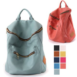 Unisex womens Casual Backpack Campus school Book bags Rucksack Faux 