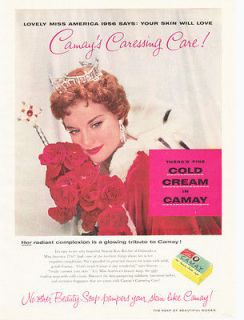 FA 1956 CAMAY COLD CREAM SOAP SHARON KAY RITCHIE MISS AMERICA CROWN 