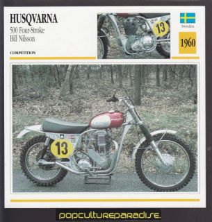 1960 HUSQVARNA 500 FOUR STROKE Bill Nilsson BIKE CARD