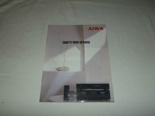 AIWA Cassette Tape Deck & CD Player Original Catalog / Brochure X 