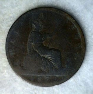 GREAT BRITAIN 1/2 PENNY 1872 BRITISH COIN