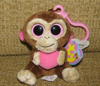   Boos Collection Brown Monkey Key Chain CASANOVA Stuffed Plush WT