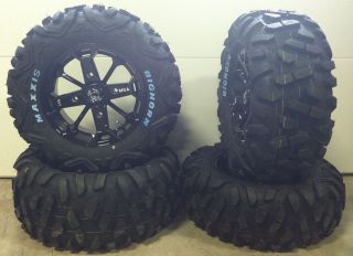   Black 14 ATV Wheels 28 Maxxis BigHorn Tires Arctic Cat Wildcat (4