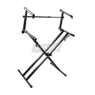 BRAND NEW X  Type Adjustable Double Dual Keyboard Piano Stand