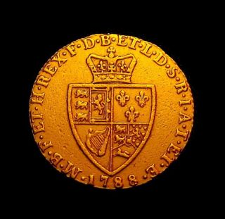 Scarce 1788 British Spade Guinea Gold Coin King George III FULL GUINEA