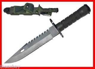 M9 Bayonet Olive Drab Hadle OD Green US Military Combat Knife With 