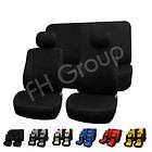   Seat Covers W. 2 Headrests & Solid Bench Black (Fits: Monte Carlo
