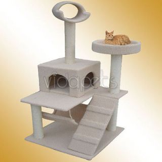 60 Natural white Cat Tree House 862 Condo Scratcher Furniture play 
