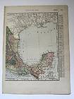 Mexico Map 1895 Rand McNally Central America on back