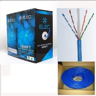 CAT6 BLUE Solid UTP Ethernet bulk Network Cable 1000 Ft cat5 cat5e