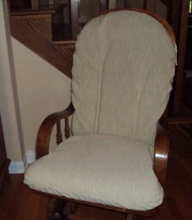SlipCovers for Glider Rocking Chair Cushions  Ribbed Cream