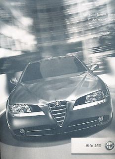 2004 Alfa Romeo 166 Specifications Sales Brochure