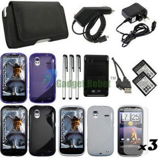   GEL TPU CASE COVER+BATTERY+​HOME AC CAR CHARGER for. HTC AMAZE 4G GR