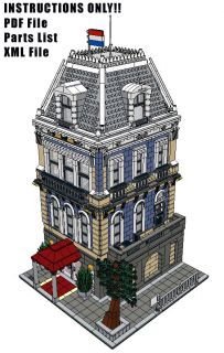 Lego Custom Modular Building   Amsterdam Hotel   INSTRUCTIONS ONLY 