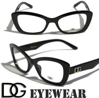 DG Womens Cat Eye Fashion Designer Eye glasses Clear Lens Frame Sexy 