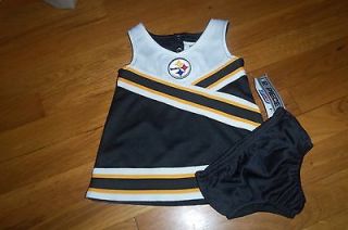   PITTSBURGH STEELERS BABY INFANT GIRL CHEERLEADER OUTFIT 2T TODDLER
