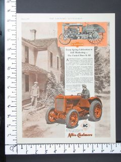 1930 ALLIS CHALMERS United Farm Tractor magazine Ad Agriculture 