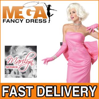   Monroe Diamonds Pink Fancy Dress Hollywood Celebrity Costume UK 6 12