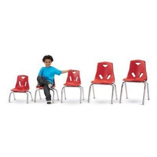Berries Bright Colored Plastic Kids Chair w/Chrome Plate​d Durable 