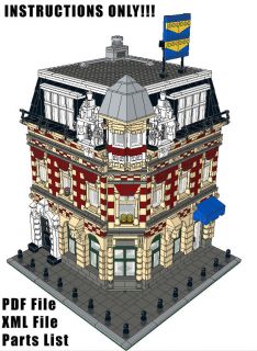Lego Custom Modular Building Corner Shop & Apartments INSTRUCTIONS 