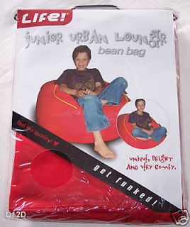 Junior Urban Lounger Red Cotton Bean Bag Chair New