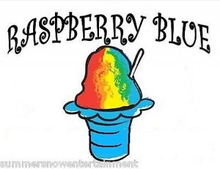 RASPBERRY BLUE SYRUP MIX Snow CONE/SHAVED ICE Flavor QUART